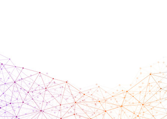 Abstract technology background with connecting dots and lines. Data and technology concept, network connection