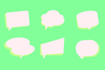 Tosca dialogue bubble chat icon set. Perfect for your poster and sticker concept banners