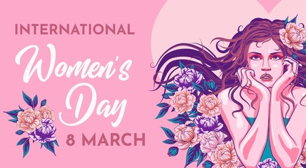 Obraz na płótnie Canvas 8 march international women's day vector illustration concept, can be used for landing page, template, ui, web, mobile app, poster, banner, flyer
