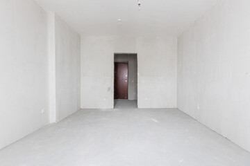 Fototapeta premium interior of the apartment without decoration in gray colors