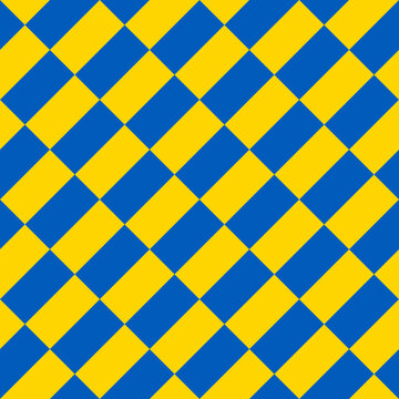 Seamless Pattern Of Ukraine Flag. Vector Illustration. Print, Book Cover, Wrapping Paper, Decoration, Banner And Etc	
