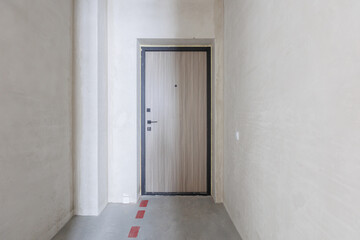 interior of the apartment without decoration in gray colors