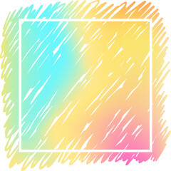 Doodle element holographic background. Colorful ink scribble. Bright colors element .