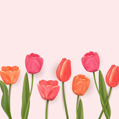 Happy womens Day greeting card. Spring banner.Vector Illustration EPS10