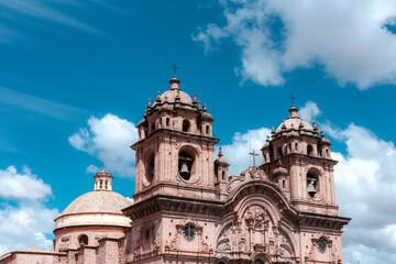 Fototapeta na wymiar Church in Cusco Peru. Iglesia de la compañia de Jesús 