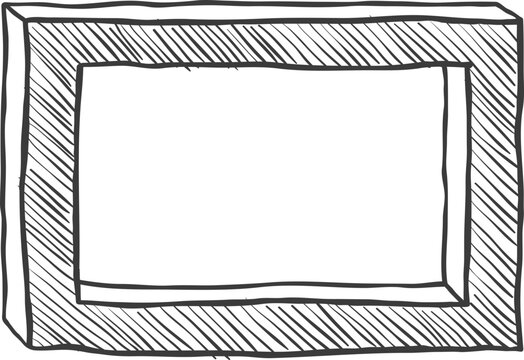 Doodle pencil ornament frame. Pencil effect sketch. Notebook scribble.