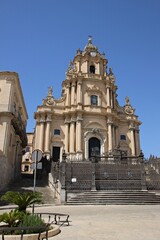 Fototapeta na wymiar Italy, Sicily: Foreshortening of Ragusa Ibla.