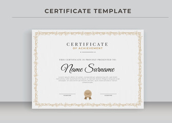 Certificate of Appreciation template, Certificate of achievement, awards diploma - obrazy, fototapety, plakaty