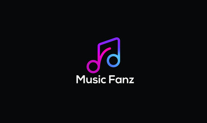 music f logo design vector