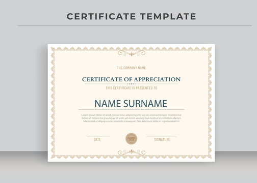 Certificate of Appreciation template, Certificate of achievement, awards diploma