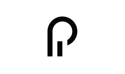 Alphabet PI, IP, P or I Letter Logo Design