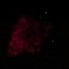 Small part of an infinite star field. 3D rendering