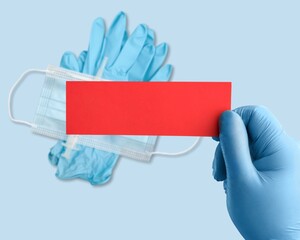 Doctor hand and concept of New covid variant Omicron. Covid-19 new variant