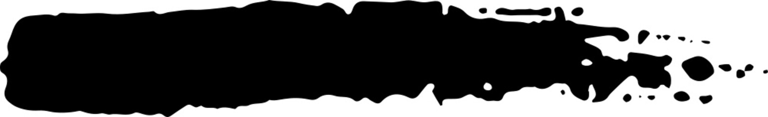 Grunge brush. Ink stroke. Acrylic paint line. Abstract freehand stroke.