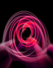 Fond abstrait futuriste en couleurs rose et mauve. Effet tourbillon.	