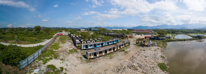 The Abandoned train Graveyard in Batang Kali, Selangor, Malaysia