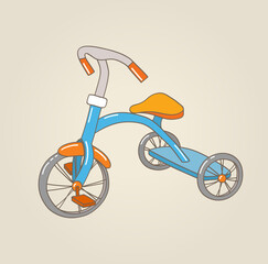 Kid's tricycle, vector illustration