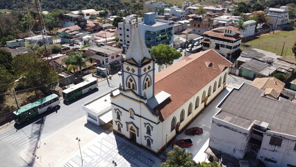 Fototapeta premium Foto Aérea Igreja Igarapé MG