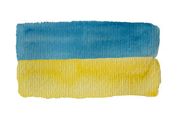 Watercolor flag Ukraina not war - obrazy, fototapety, plakaty