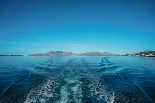 a calm morning water in subic bay