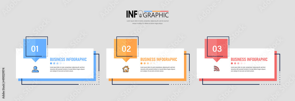 Poster presentation business infographic template vector.