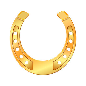 recommend clip art: Golden horseshoe, lucky St. Patricks day symbol. Good luck sign