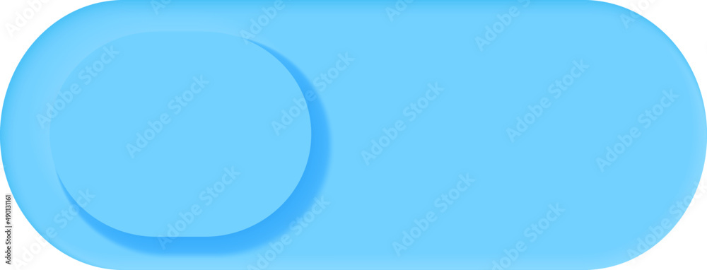 Wall mural neumorphism style element. modern website or mobile app design. neumorphic ui ux blue design.