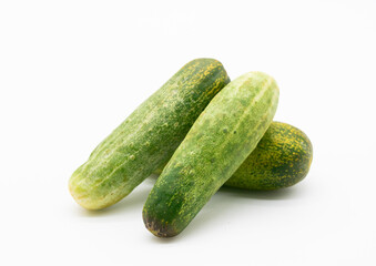 cucumber over on white background.