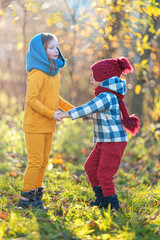 Children hugging, concept against war, peaceful life