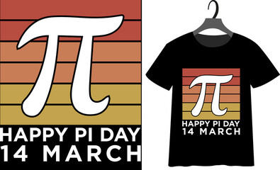 PI day t-shirt design,Internation pi day - obrazy, fototapety, plakaty