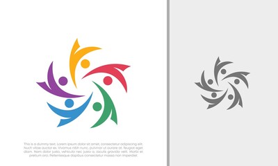 Global Community Logo Icon Elements Template. Community human Logo template vector. Community health care. Abstract Community logo.