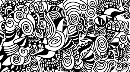 Black and white pattern on white background, abstract design