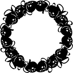 Silhouettes of Easter eggs in wreaths. scrapbooking backgrounds.Easter eggs. Black silhouettes. For the feast of the Christian and Catholic Resurrection. Church traditions.
