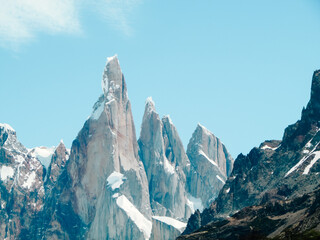 Beautiful view of the Cerro Torre mountain in El Chalten, Argentina