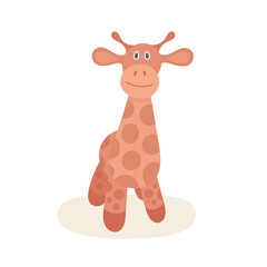 Obraz premium Giraffe. Cute giraffe illustration in cartoon style. Part of set.