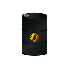 Metal Oil barrel vector illustration