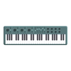 Synthesizer icon cartoon vector. Dj music. Keyboard piano