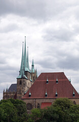 Fototapeta premium Severikirche und Dom in erfurt