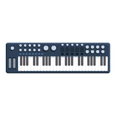 Techno synthesizer icon cartoon vector. Music keyboard. Sing electric