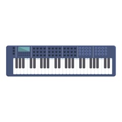 Sing synthesizer icon cartoon vector. Music keyboard. Piano audio
