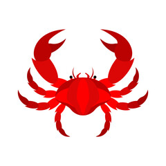 Crab isolated. Sea cancer. Sea animal Vector illustration