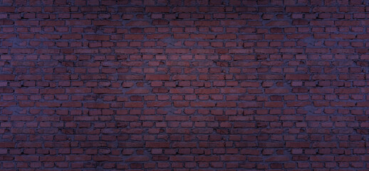 Illuminated brick wall. Background image. 3d rendering