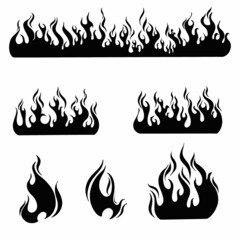 Fire & flames icon set