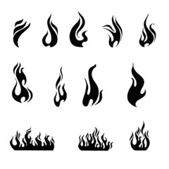 Fire & flames icon set