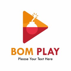 Bom play logo template illustration