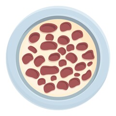 Chocolate cereal breakfast icon cartoon vector. Milk bowl. Corn muesli