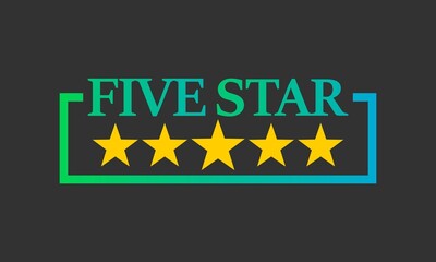 Five star logo template illustration