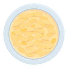Eating cereal breakfast icon cartoon vector. Milk bowl. Corn chocolate
