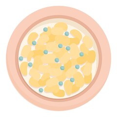 Box cereal breakfast icon cartoon vector. Milk bowl. Corn chocolate