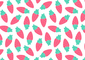 Cute cartoon carrot seamless pattern